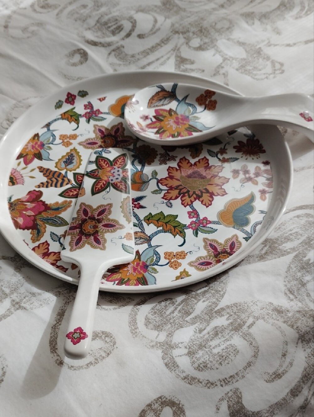Paisley 3-piece cake platter set by Matilda Jane